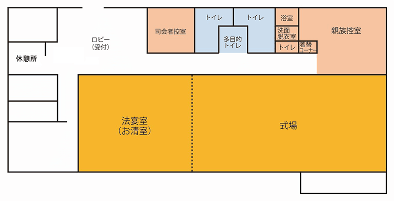 野田ホールの案内図